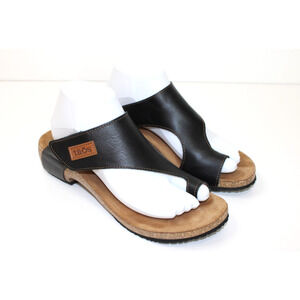 Taos Loop Women's EUR 40 US 9-9.5 Black Leather Comfort Sandals Slides Shoes